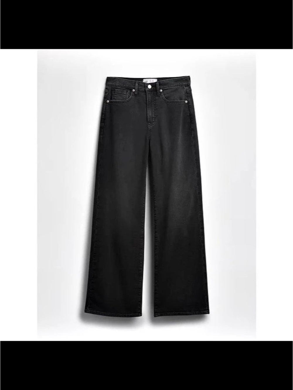 GAP High Rise Wide-Leg Sweatpant Jeans in Washed Black Size 8/29 Short Like New - Picture 2 of 6